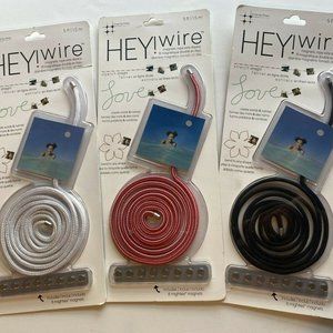 3 Picture Wall Hangers HEY! WIRE Magnetic Rope hook Dorm Room college graduation